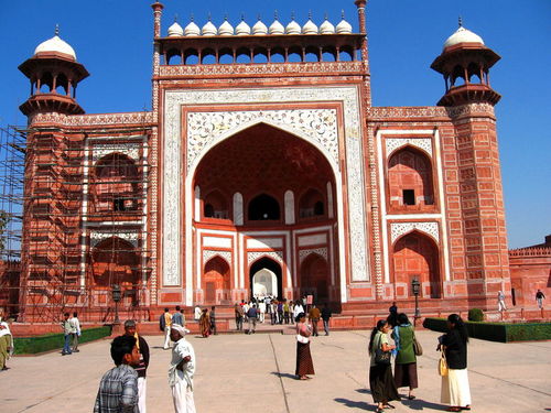 Main Gate Way to Taj Mahal